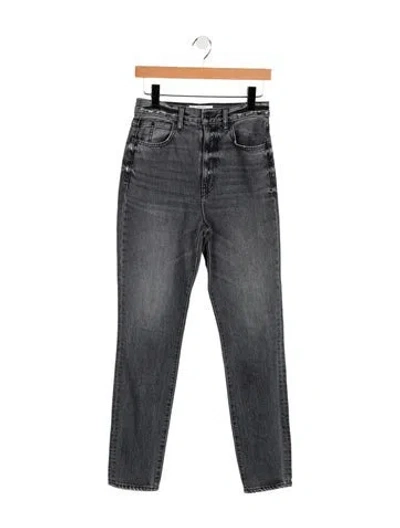 Pre-owned Slvrlake High-rise Skinny Leg Jeans In Gray