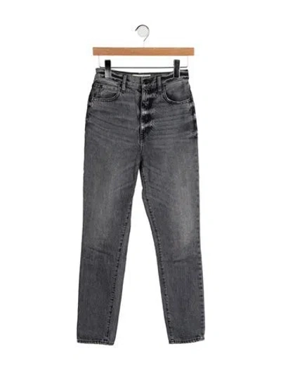 Pre-owned Slvrlake High-rise Skinny Leg Jeans In Gray