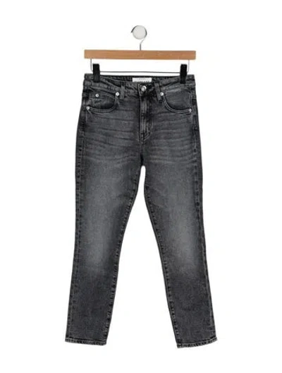 Pre-owned Slvrlake High-rise Skinny Leg Jeans In Gray
