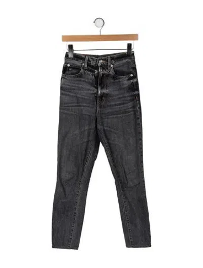 Pre-owned Slvrlake High-rise Skinny Leg Jeans In Gray