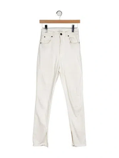 Pre-owned Slvrlake High-rise Skinny Leg Jeans In Neutral