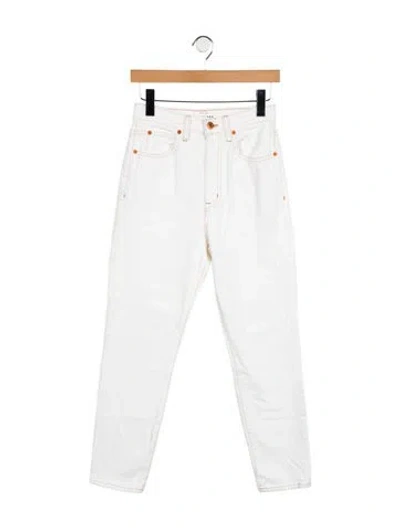 Pre-owned Slvrlake High-rise Skinny Leg Jeans In White