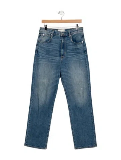 Pre-owned Slvrlake High-rise Straight Leg Jeans In Black