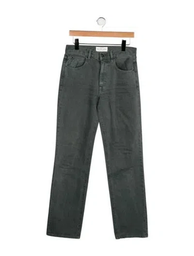 Pre-owned Slvrlake High-rise Straight Leg Jeans In Black