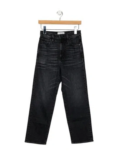 Pre-owned Slvrlake High-rise Straight Leg Jeans In Black