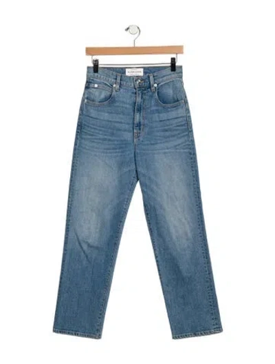 Pre-owned Slvrlake High-rise Straight Leg Jeans In Black