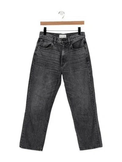 Pre-owned Slvrlake High-rise Straight Leg Jeans In Black