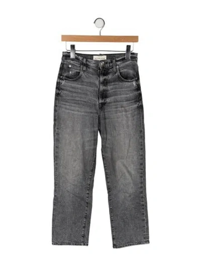 Pre-owned Slvrlake High-rise Straight Leg Jeans In Black