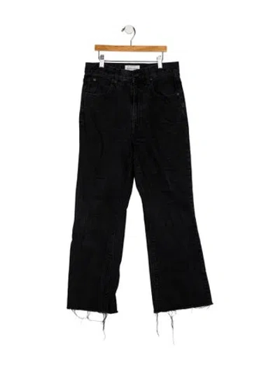 Pre-owned Slvrlake High-rise Straight Leg Jeans In Black