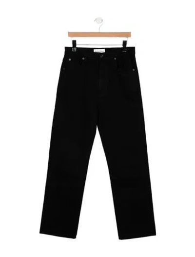 Pre-owned Slvrlake High-rise Straight Leg Jeans In Black