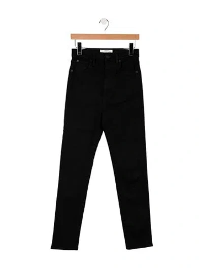 Pre-owned Slvrlake High-rise Straight Leg Jeans In Black