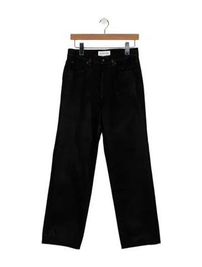 Pre-owned Slvrlake High-rise Straight Leg Jeans In Black