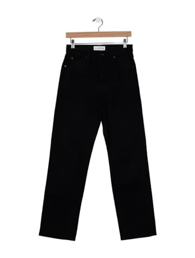 Pre-owned Slvrlake High-rise Straight Leg Jeans In Black