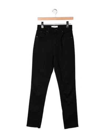 Pre-owned Slvrlake High-rise Straight Leg Jeans In Black