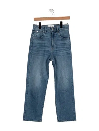 Pre-owned Slvrlake High-rise Straight Leg Jeans In Black