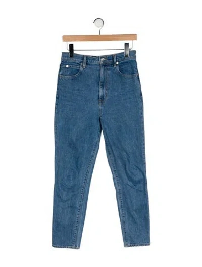 Pre-owned Slvrlake High-rise Straight Leg Jeans In Blue