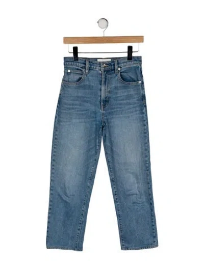 Pre-owned Slvrlake High-rise Straight Leg Jeans In Blue