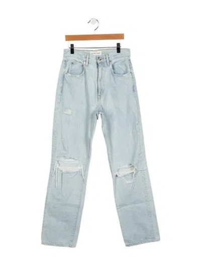 Pre-owned Slvrlake High-rise Straight Leg Jeans In Blue