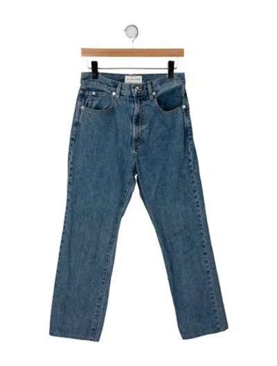 Pre-owned Slvrlake High-rise Straight Leg Jeans In Blue