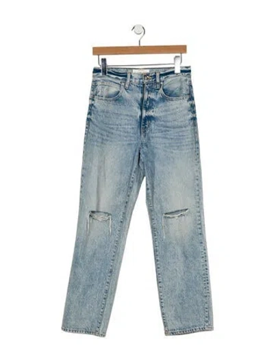 Pre-owned Slvrlake High-rise Straight Leg Jeans In Blue