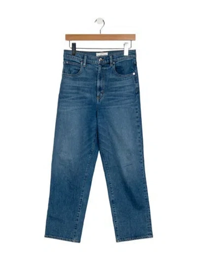 Pre-owned Slvrlake High-rise Straight Leg Jeans In Blue