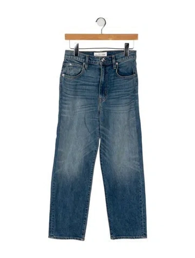 Pre-owned Slvrlake High-rise Straight Leg Jeans In Blue