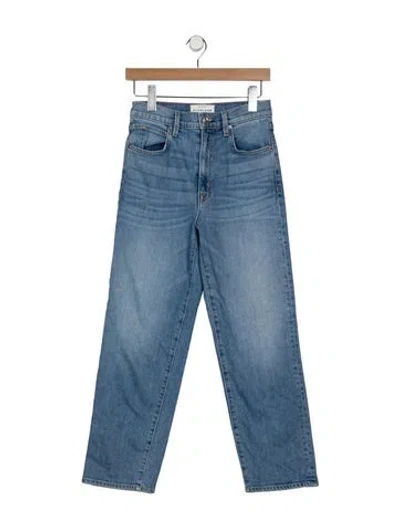 Pre-owned Slvrlake High-rise Straight Leg Jeans In Blue