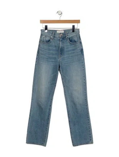 Pre-owned Slvrlake High-rise Straight Leg Jeans In Blue