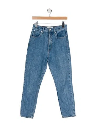 Pre-owned Slvrlake High-rise Straight Leg Jeans In Blue