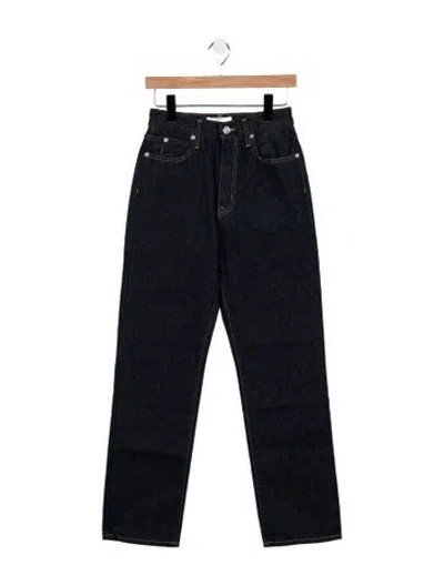 Pre-owned Slvrlake High-rise Straight Leg Jeans In Blue