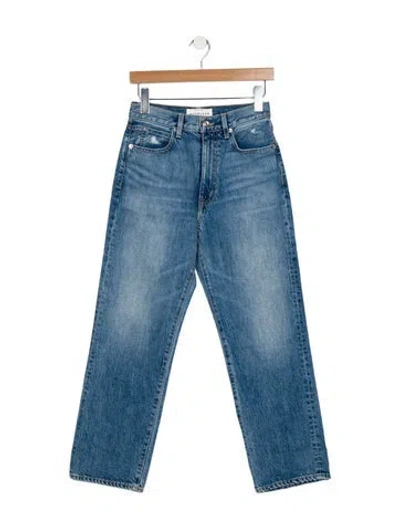 Pre-owned Slvrlake High-rise Straight Leg Jeans In Blue