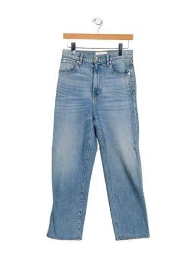 Pre-owned Slvrlake High-rise Straight Leg Jeans In Blue