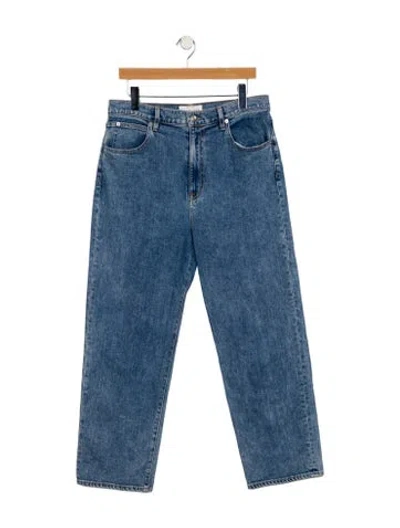 Pre-owned Slvrlake High-rise Straight Leg Jeans In Blue
