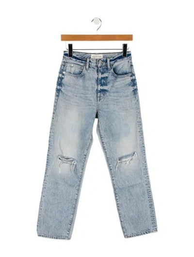 Pre-owned Slvrlake High-rise Straight Leg Jeans In Blue