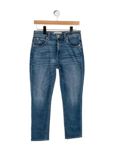 Pre-owned Slvrlake High-rise Straight Leg Jeans In Blue