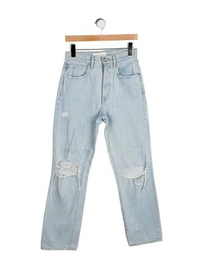 Pre-owned Slvrlake High-rise Straight Leg Jeans In Blue