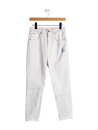 Pre-owned Slvrlake High-rise Straight Leg Jeans In Blue