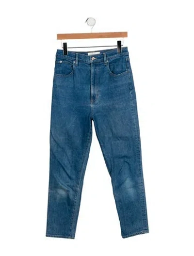 Pre-owned Slvrlake High-rise Straight Leg Jeans In Blue