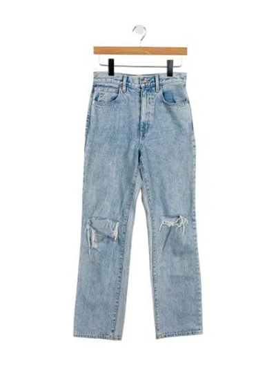 Pre-owned Slvrlake High-rise Straight Leg Jeans In Blue