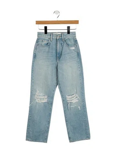 Pre-owned Slvrlake High-rise Straight Leg Jeans In Blue