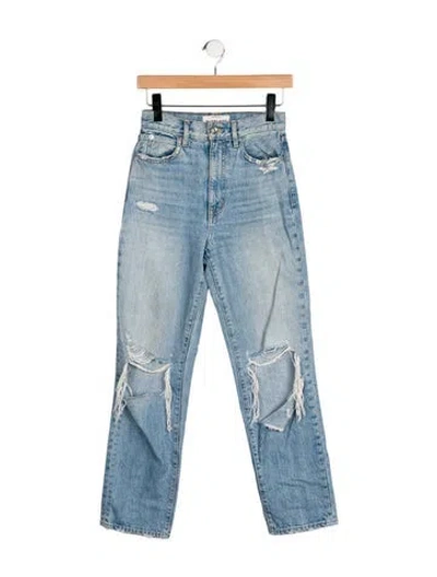 Pre-owned Slvrlake High-rise Straight Leg Jeans In Blue