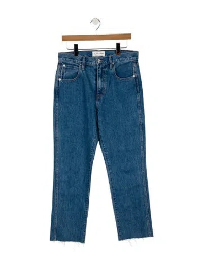 Pre-owned Slvrlake High-rise Straight Leg Jeans In Blue