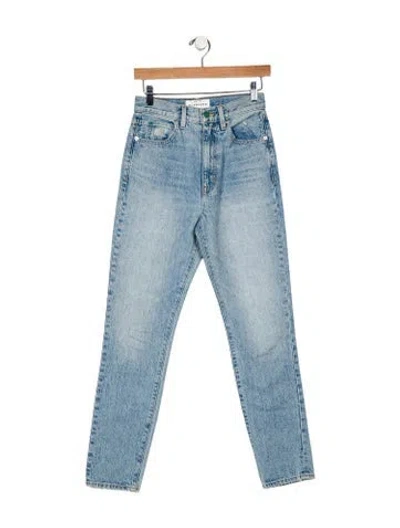 Pre-owned Slvrlake High-rise Straight Leg Jeans In Blue