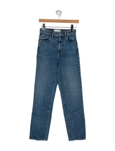 Pre-owned Slvrlake High-rise Straight Leg Jeans In Blue