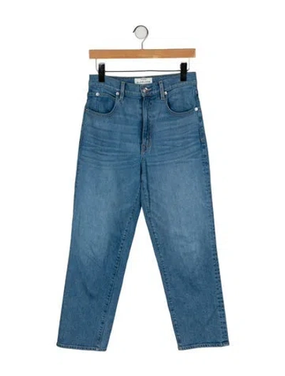 Pre-owned Slvrlake High-rise Straight Leg Jeans In Blue