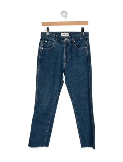 Pre-owned Slvrlake High-rise Straight Leg Jeans In Blue