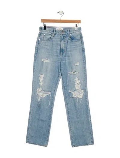 Pre-owned Slvrlake High-rise Straight Leg Jeans In Blue