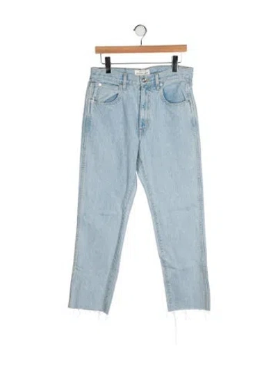 Pre-owned Slvrlake High-rise Straight Leg Jeans In Blue