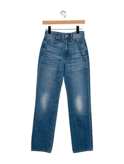Pre-owned Slvrlake High-rise Straight Leg Jeans In Blue