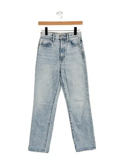 Pre-owned Slvrlake High-rise Straight Leg Jeans In Blue